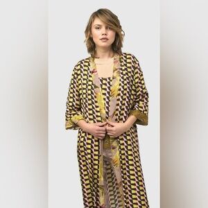 NWT ALEMBIKA GODARD SMOKING JACKET, GEOMETRIC